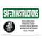 Signmission OSHA INSTRUCTIONS Sign, Follow Fall Protection Guidelines, 7in X 5in Decal, 7" W, 5" H, Landscape OS-SI-D-57-L-11437 - alternate 1